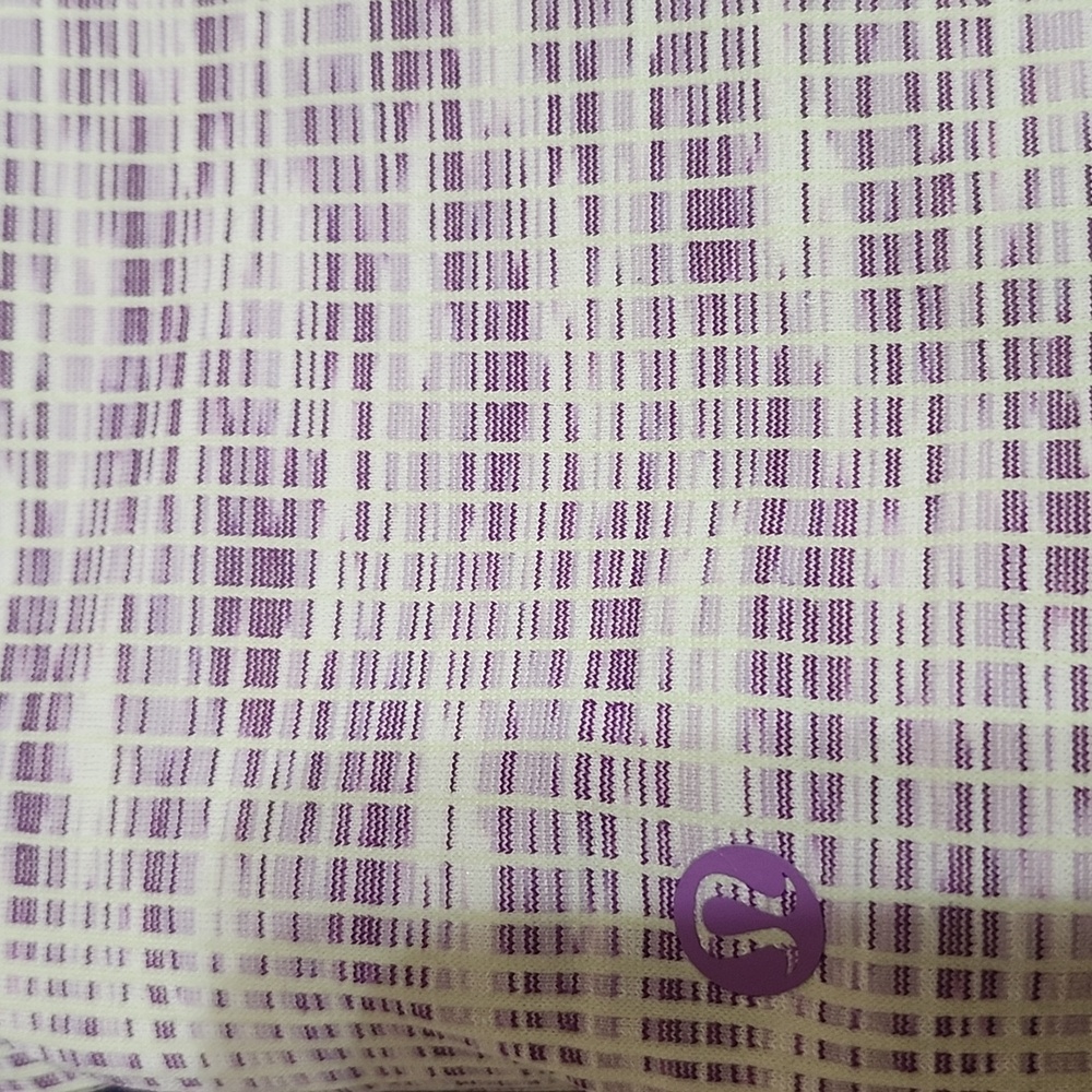 Lululemon Pale Yellow And Purple Long Sleeve Crop Top - Picture 6 of 6